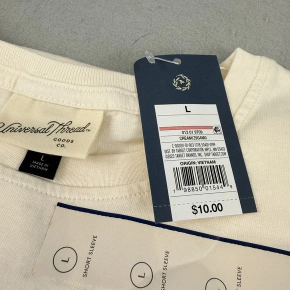 NWT Universal Thread Shirt L Cream Grow Towards Love Floral Graphic Tee Boho - Picture 5 of 10